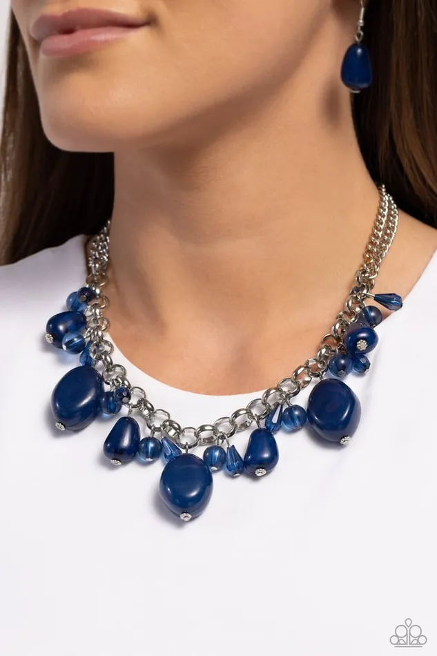 Necklaces Paparazzi Jewelry Paparazzi Necklace Venetian Vacation Blue