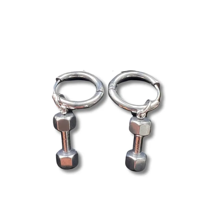 Earrings Barbell Beauties Small Dumbbell Earrings Stainless Steel