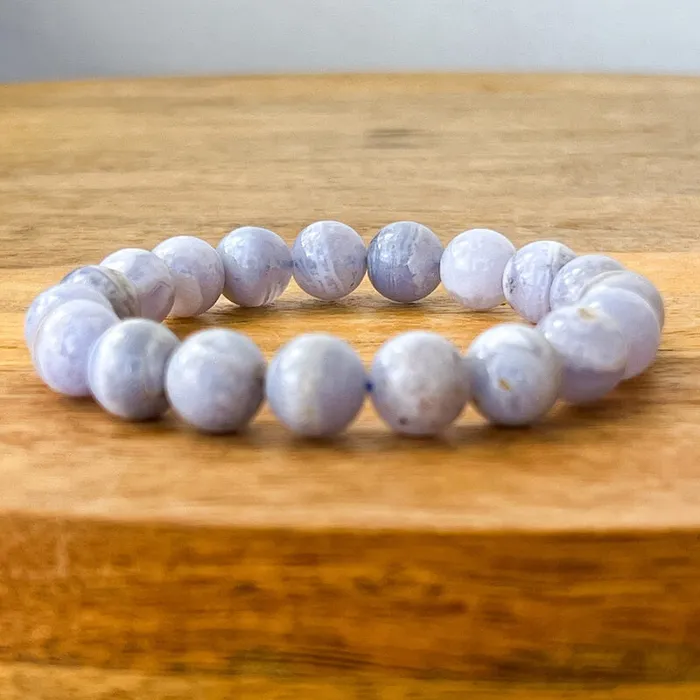 Magic Crystals Bracelets Genuine Blue Lace Agate Bracelet Grade AAA