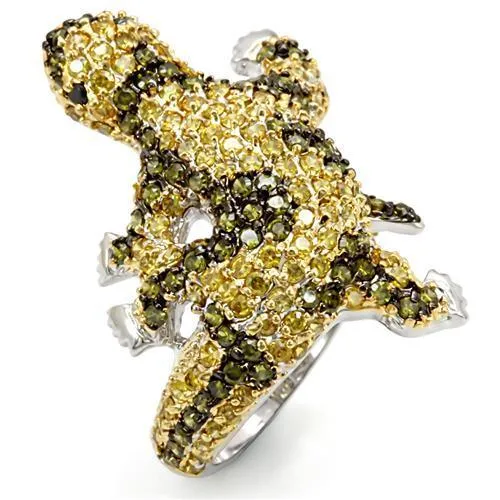 Alamode Rings LO1591 GoldRuthenium Brass Ring with AAA Grade CZ in Multi Color Alamode Rings LO1591 GoldRuthenium Brass Ring with AAA Grade CZ in Multi Color