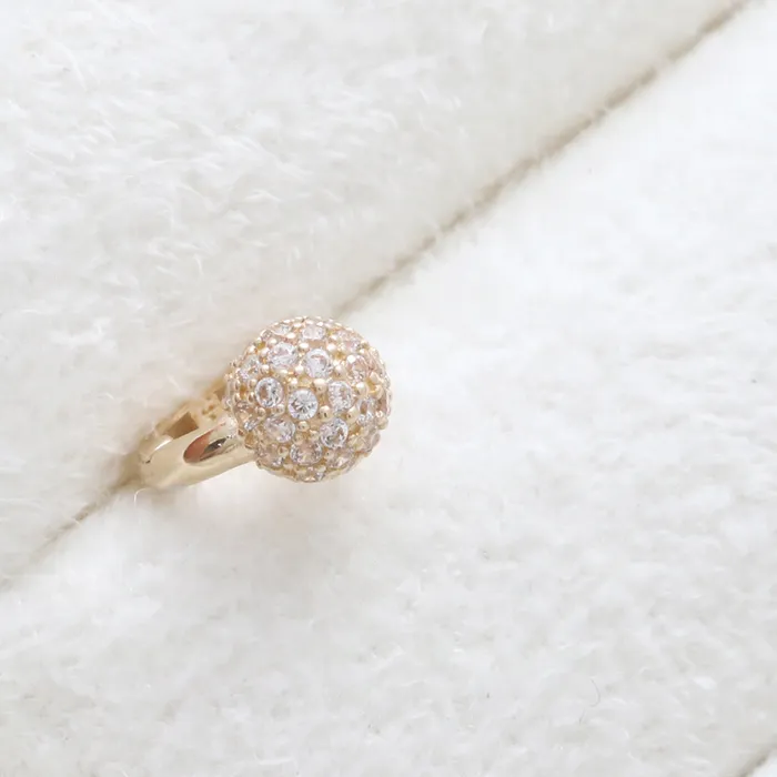 from J Shop Earrings CZ Micro Pave Orbs Ball Earring
