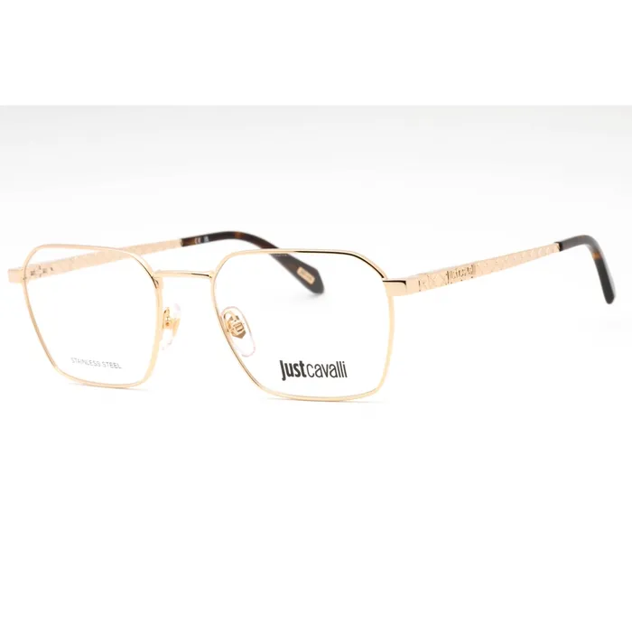 Just Cavalli Earrings Just Cavalli Mens Eyeglasses Rose Gold Metal Geometric Full Rim Frame VJC018 0300