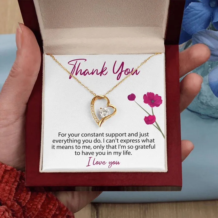 Necklaces ShineOn Fulfillment Thank You Message Card Necklace