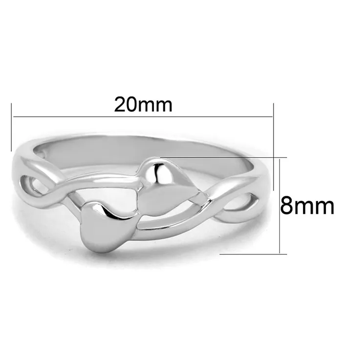 Rings 3W859 Rhodium Brass Ring with No Stone Alamode