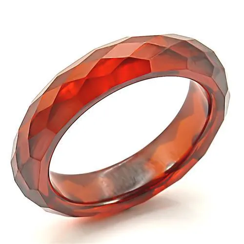 Rings Alamode LOS070 Stone Ring with AAA Grade CZ in Garnet
