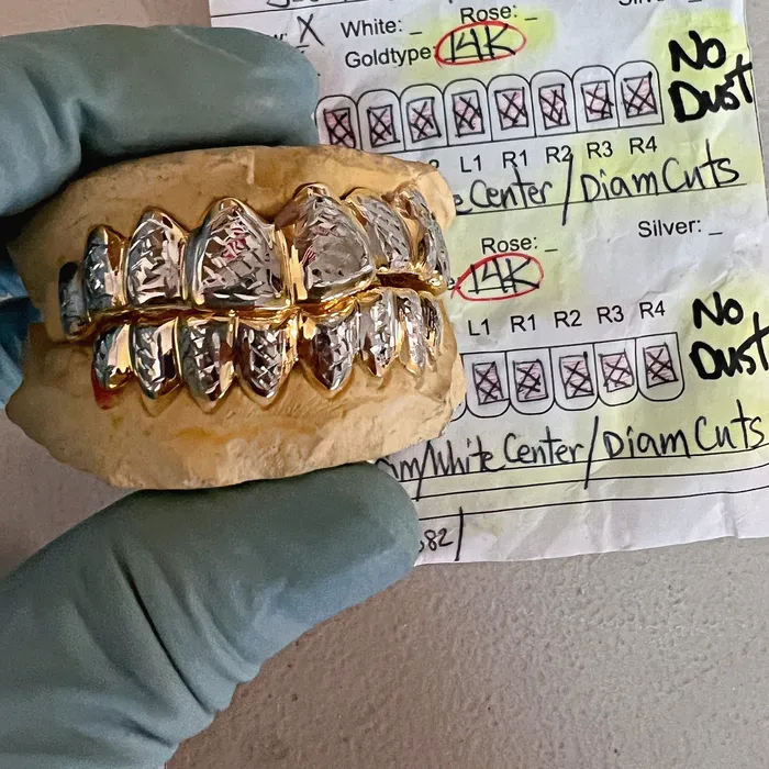 Rings Bling Cartel Admin Solid 14K Gold TwoTone DiamondCut Custom Grillz