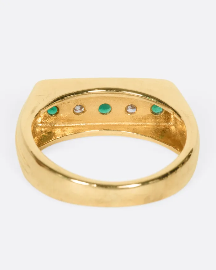Rings MEMORIES AND STUFF Alternating Emerald Diamond Ring