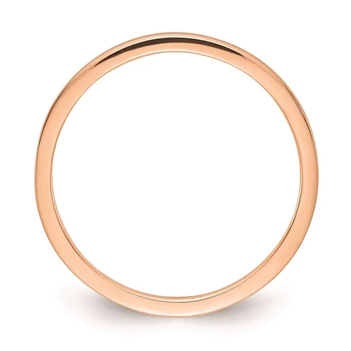 Stackable Expressions Rings 10K Rose Gold 12mm Flat Satin Stackable Band