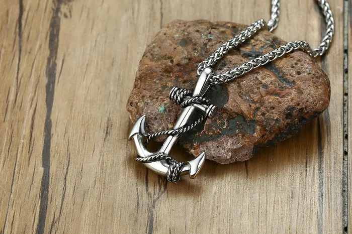 VVS Jewelry Anchor Pendant Necklace Necklaces