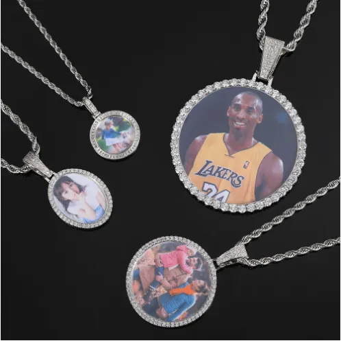 VVS Moissanite Diamond Photo Memory Pendant Necklace VVS Jewelry Necklaces