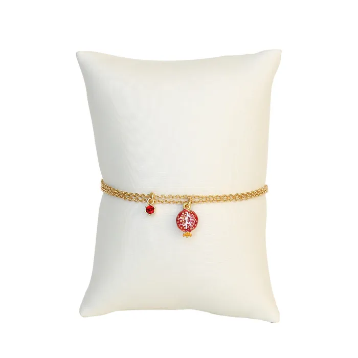 Bracelets Les Nereides Les Nereides Red Silk Flower Bracelet