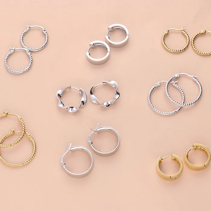 Cable Medium Hoop Earrings in Sterling Silver 068 BERRICLE Earrings