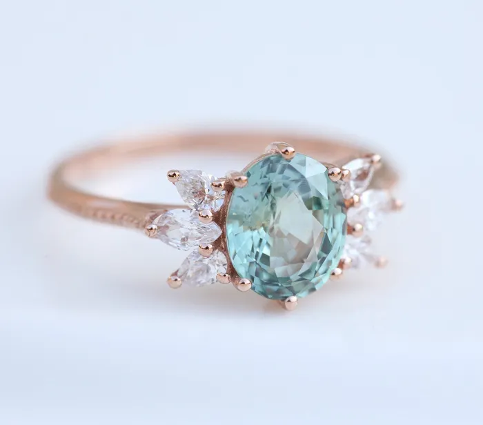Capucinne Rings Tracy Sapphire Diamond Ring