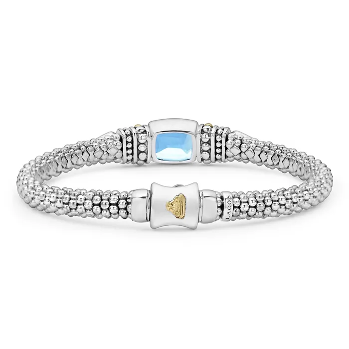 Caviar Color Swiss Blue Topaz Caviar Bracelet 6mm Lagos Bracelets