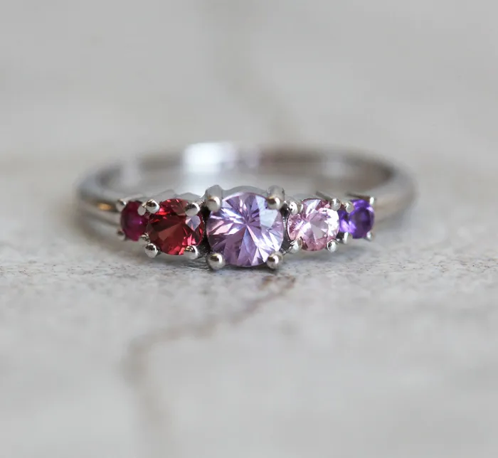 Kris Lavender Sapphire Cluster Ring Capucinne Rings