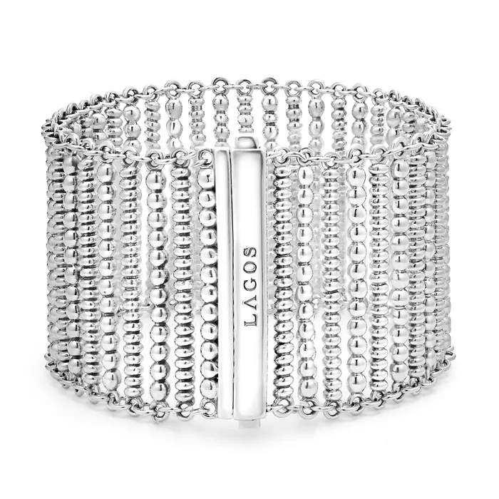 LAGOS Bracelets Signature Caviar Caviar Beaded Statement Bracelet 38mm LAGOS Bracelets Signature Caviar Caviar Beaded Statement Bracelet 38mm