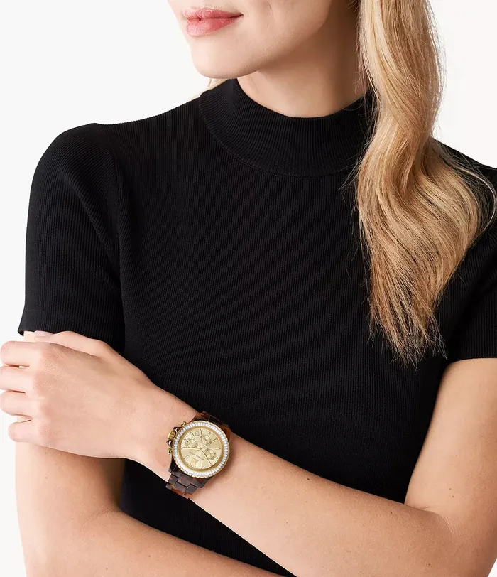 Michael Kors Watches Michael Kors Everest Chronograph Ladies Tortoise Acetate Watch Michael Kors Watches Michael Kors Everest Chronograph Ladies Tortoise Acetate Watch