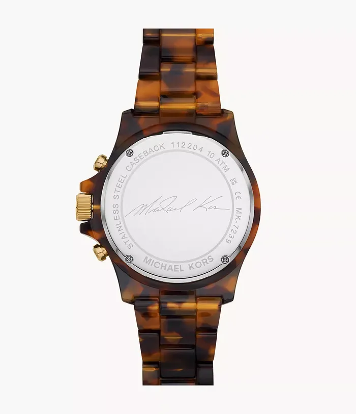 Michael Kors Watches Michael Kors Everest Chronograph Ladies Tortoise Acetate Watch Michael Kors Watches Michael Kors Everest Chronograph Ladies Tortoise Acetate Watch