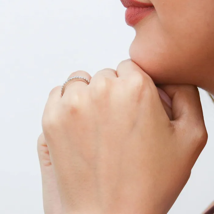 Rings BERRICLE Halo CZ Ring Set in Sterling Silver