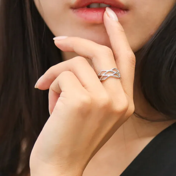 Rings BERRICLE Woven Band in Sterling Silver