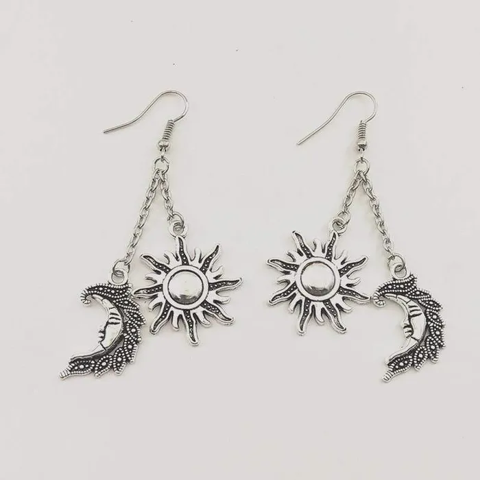Sun and Moon Dangle Earrings WickedAF Earrings