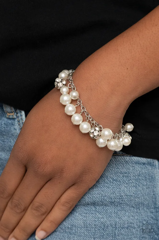 All Eyes On U Jewelry Paparazzi Accessories Bracelets The GRANDEUR Tour White Paparazzi Bracelet