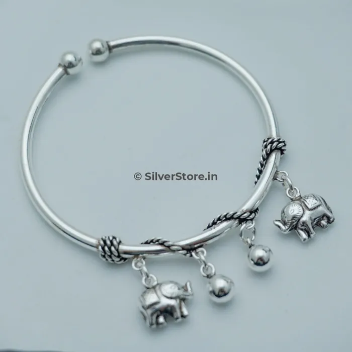 Bracelets 925 pure silver bracelet for women twin elephant pattern silversrorein Bracelets 925 pure silver bracelet for women twin elephant pattern silversrorein