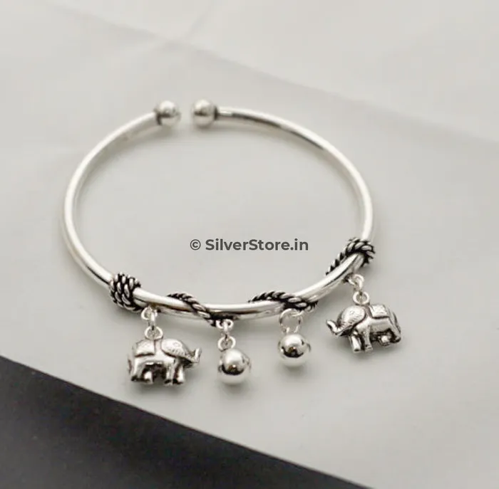 Bracelets 925 pure silver bracelet for women twin elephant pattern silversrorein Bracelets 925 pure silver bracelet for women twin elephant pattern silversrorein