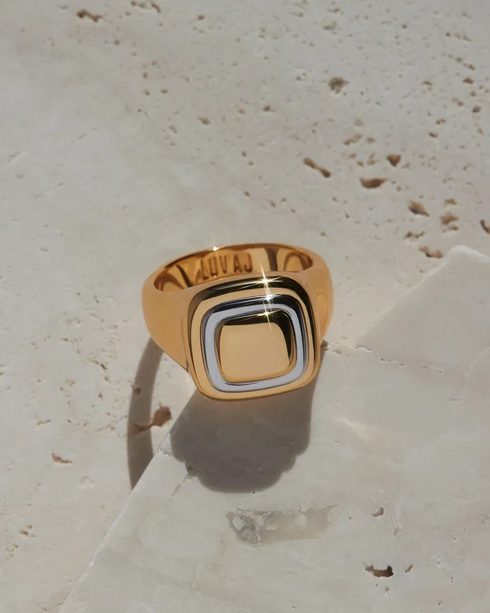 Dalia TwoTone Ring Luv Aj Rings Dalia TwoTone Ring Luv Aj Rings