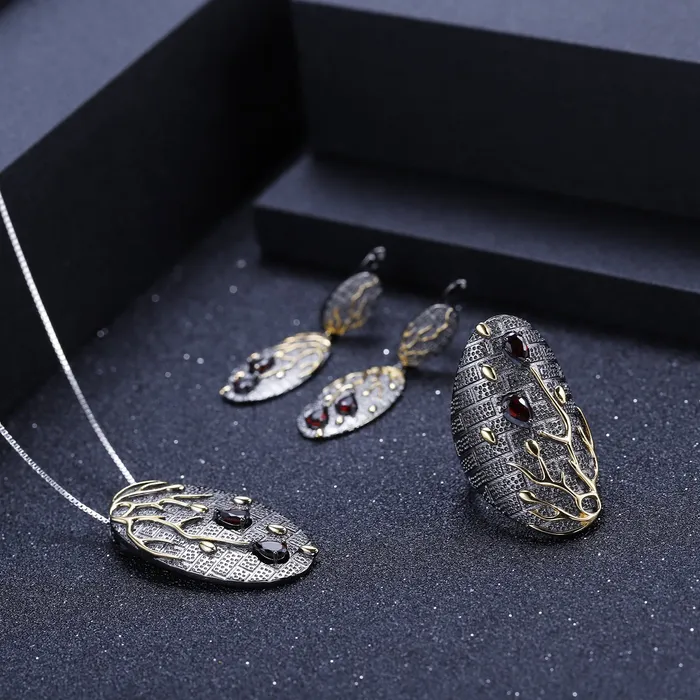 Drips From Yggdrasil Highgrade Sterling Silver Necklace With Natural Amethyst Viking Trinkets Necklaces