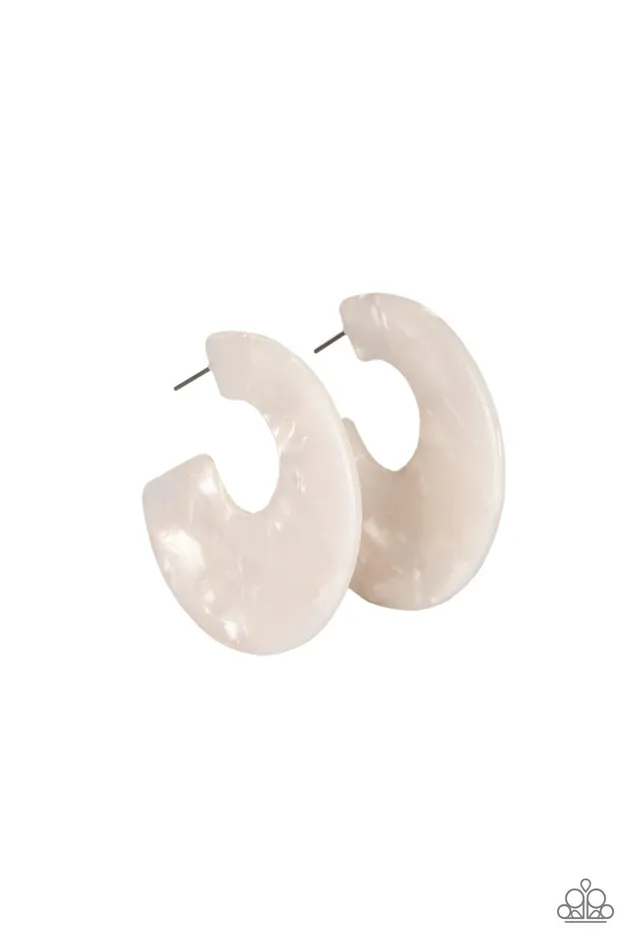 Earrings Tropically Torrid White Paparazzi Earrings All Eyes On U Jewelry Paparazzi Accessories