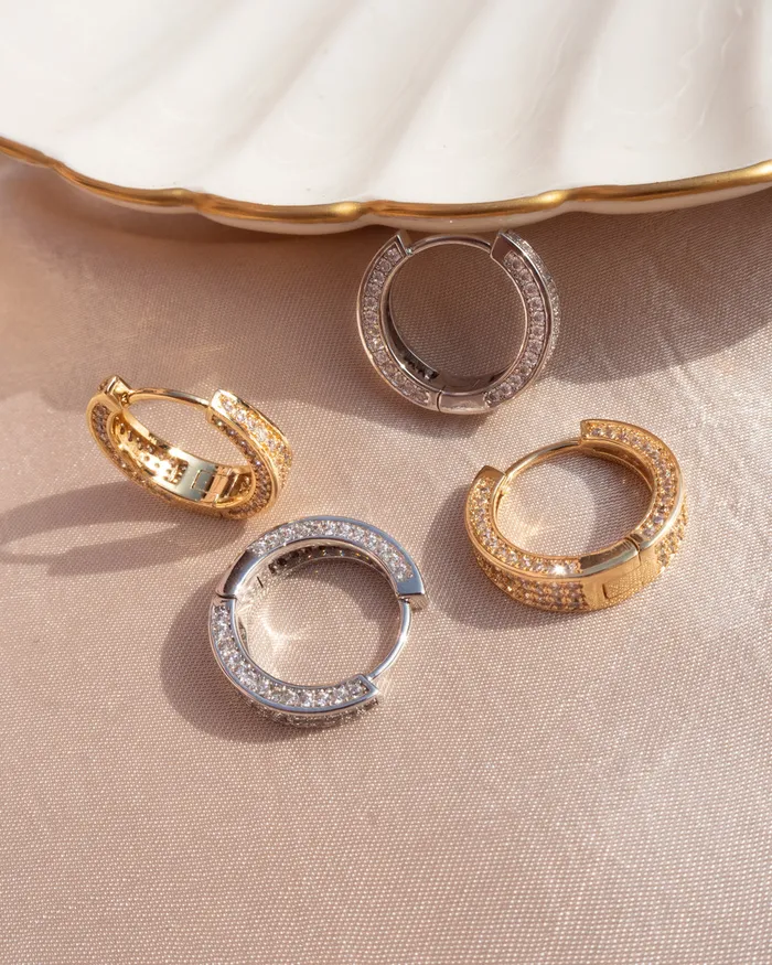 Pave Geneva Hoops Silver Luv Aj Rings Pave Geneva Hoops Silver Luv Aj Rings