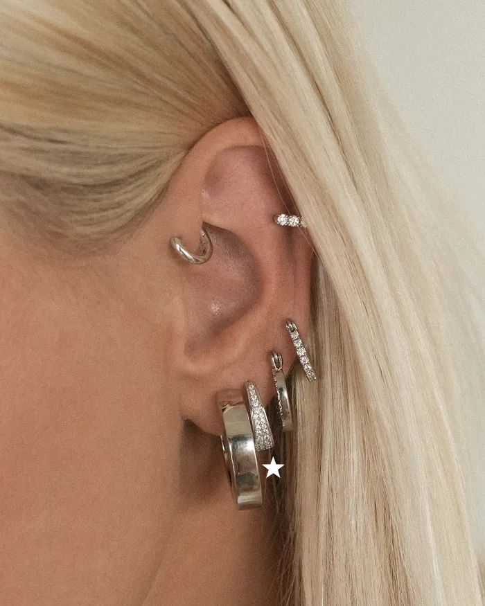 Pave Geneva Hoops Silver Luv Aj Rings Pave Geneva Hoops Silver Luv Aj Rings