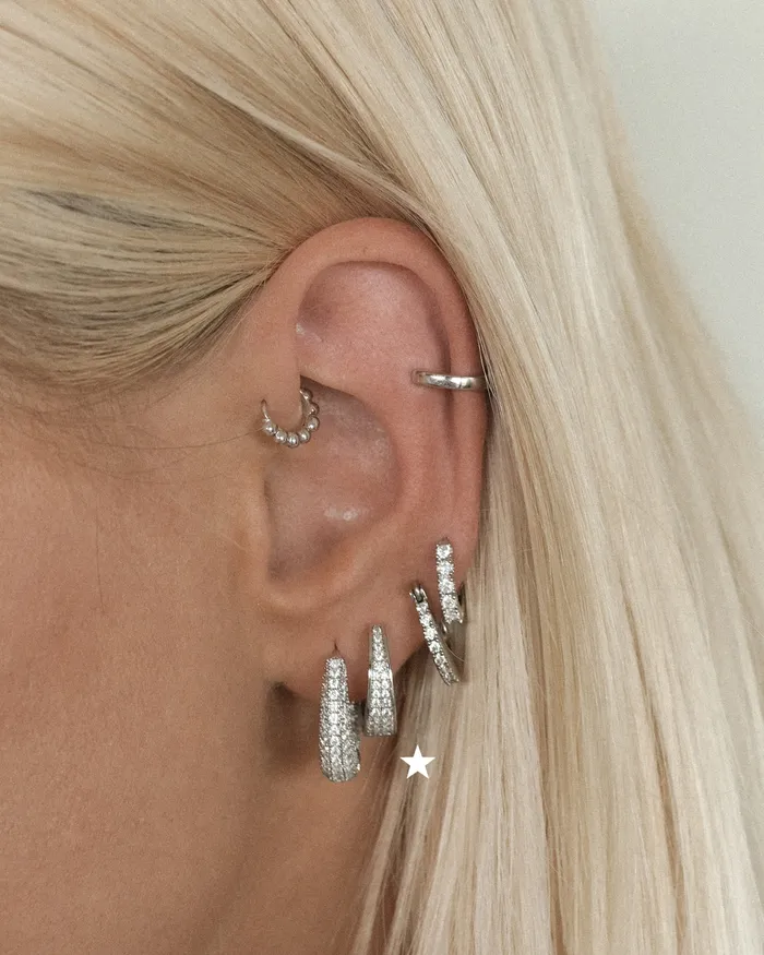 Pave Geneva Hoops Silver Luv Aj Rings Pave Geneva Hoops Silver Luv Aj Rings