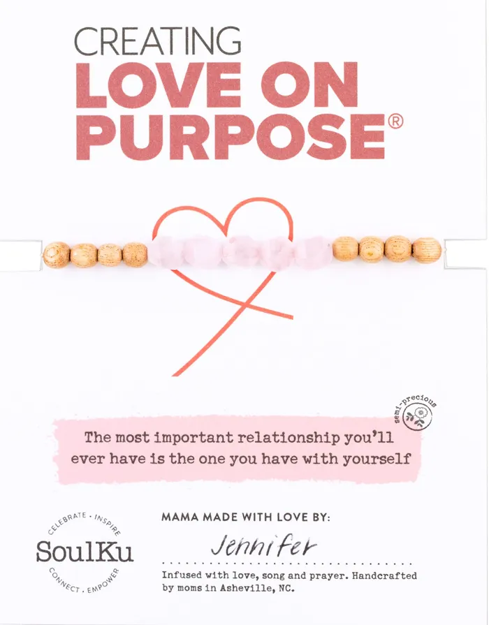 Rose Quartz Creating Love On Purpose Bracelet SoulKu Bracelets
