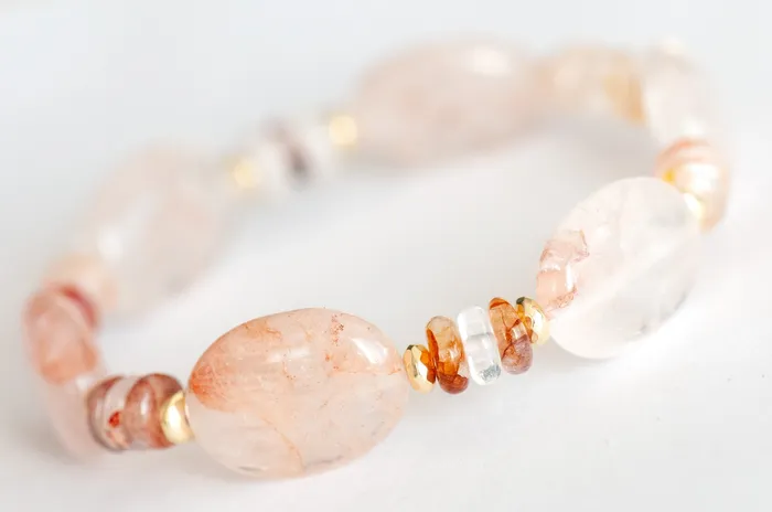 Bracelets Fierce Lynx Designs Aphrodite Blood Quartz Carnelian Pearl Bracelet Set