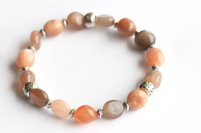 Bracelets Fierce Lynx Designs Moon Shine Rainbow Moonstone Bracelet