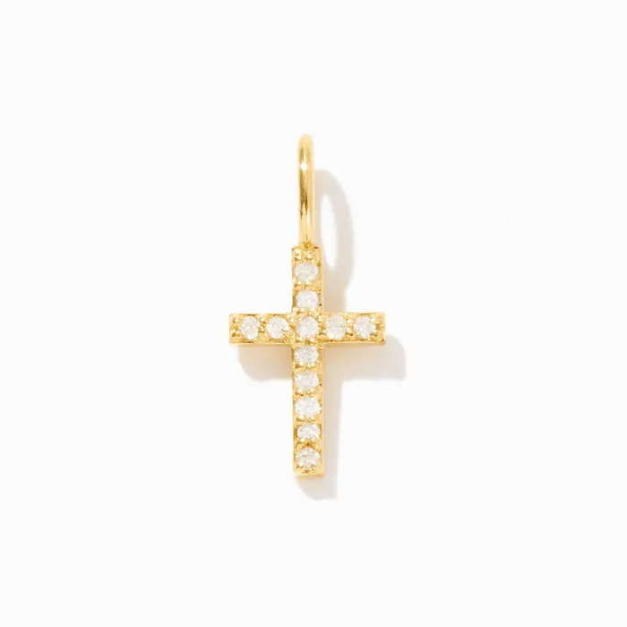 Diamond Cross Charm Gelin Diamond Charm Necklaces