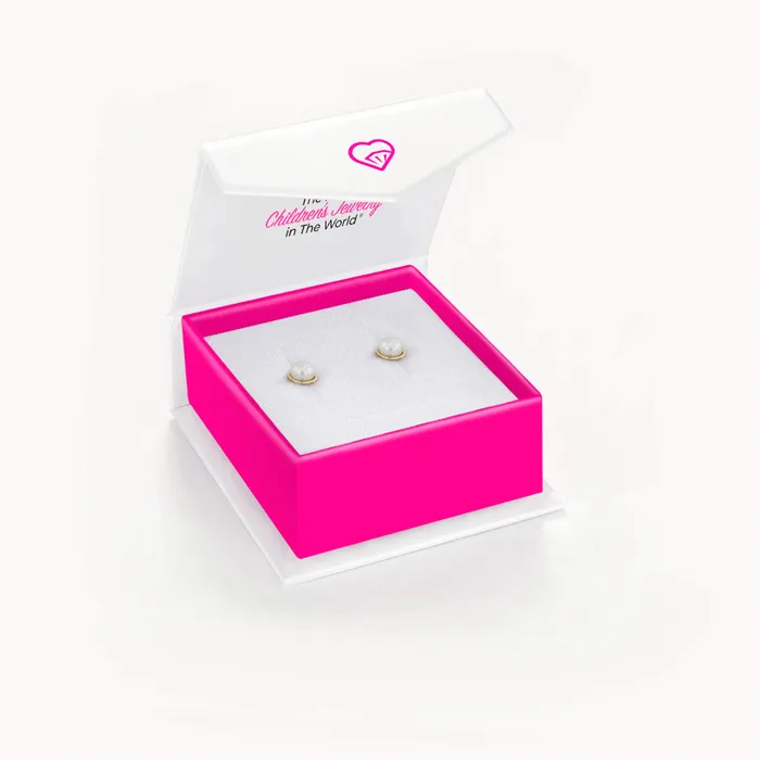 Earrings Baby Screw Back Earrings 14k Gold Formal Freshwater Pearl 6mm Kids Childrens Girls Earrings Safety Screw Back