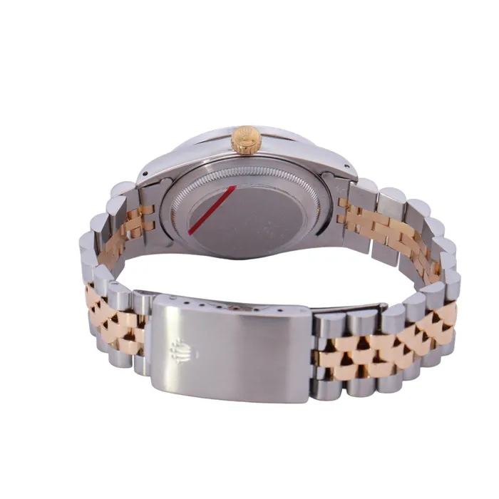 Happy Jewelers Rings Rolex Datejust Two Tone Yellow Gold Steel 36mm White MOP Diamond Dial Watch Reference 16233