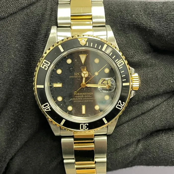 HJ Watches Rolex Submariner 40mm Black Dial Watch Ref 16613